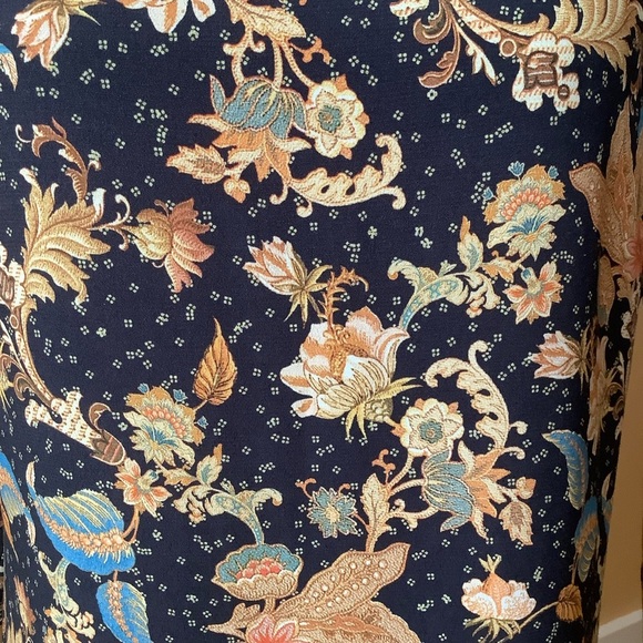 DESIGUAL Black/Gold Paula Floral Dress Size 40 - Picture 7 of 15